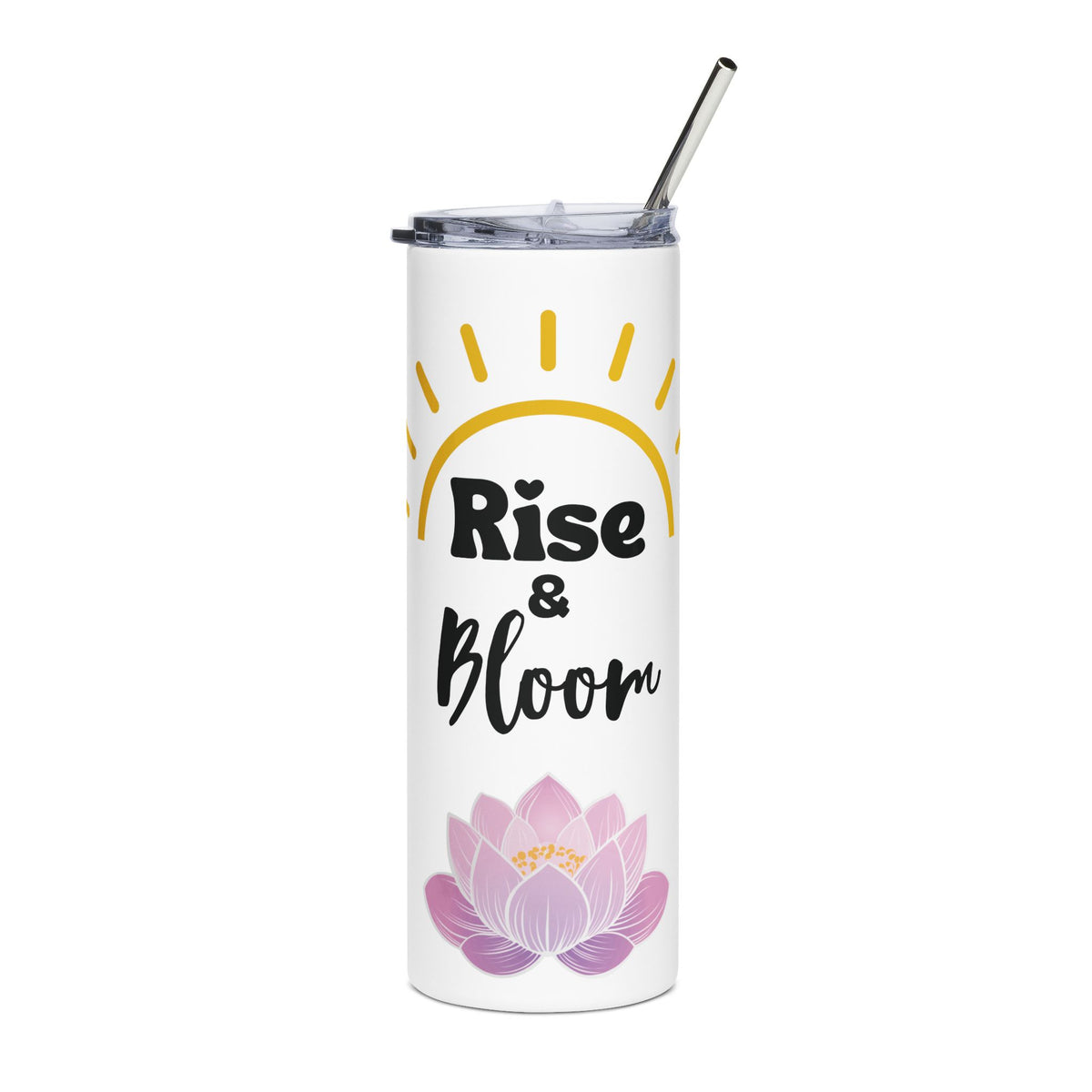 Rise & Bloom Tumbler | 20oz Stainless Steel Skinny Tumbler