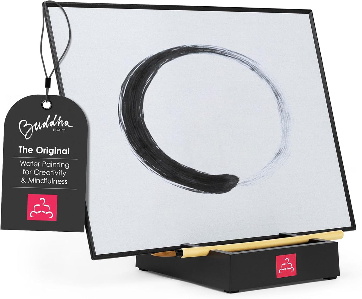 Buddha Board– the Original Water Painting Board for Mindfulness & Creativity – Unique Gift for Artists, Adults & Kids – Mess-Free Zen Art Supplies