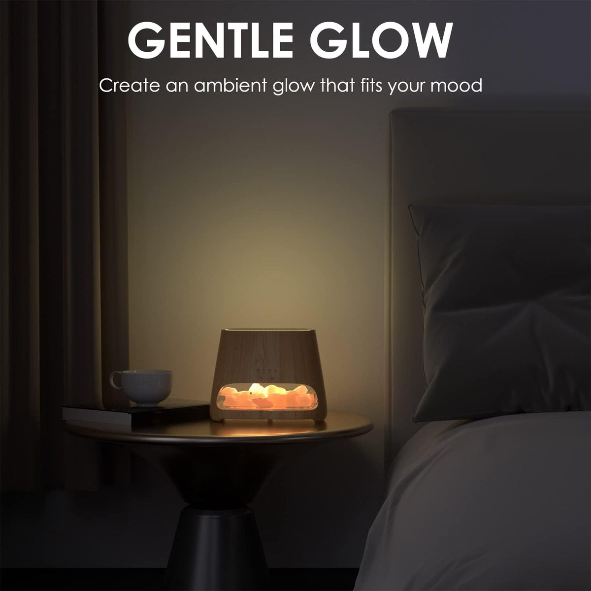 2-In-1 Essential Oil Diffuser for Home & Himalayan Salt Lamp, 150Ml
