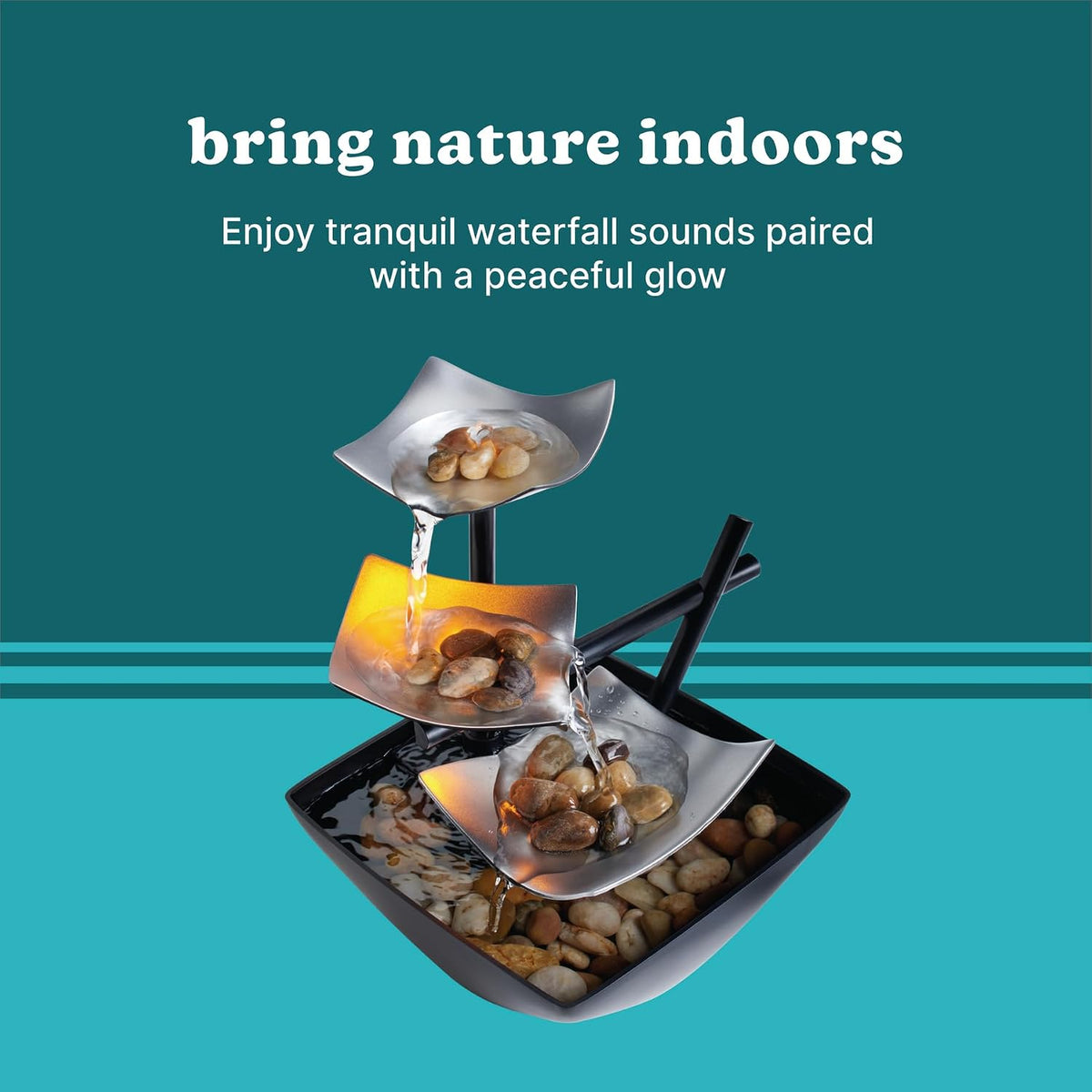 Tabletop Water Fountain, Home Décor Soothing Sound Machine
