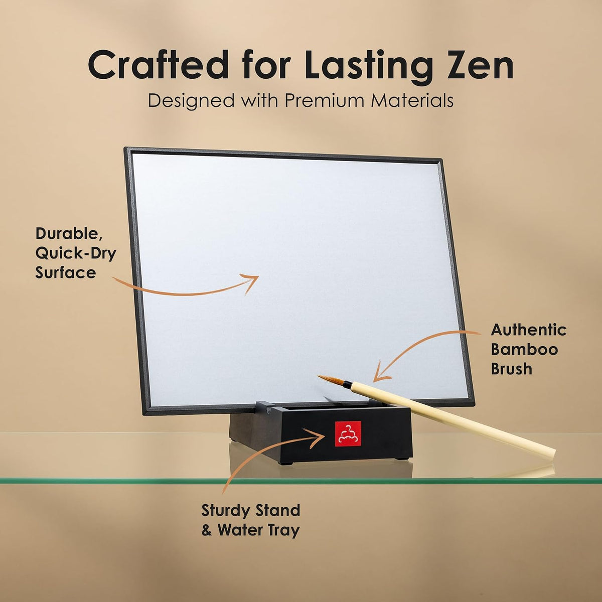 Buddha Board– the Original Water Painting Board for Mindfulness & Creativity – Unique Gift for Artists, Adults & Kids – Mess-Free Zen Art Supplies